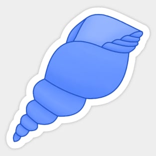 Blue spiral shell Sticker